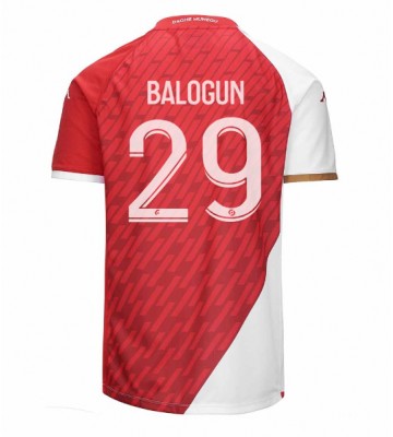 AS Monaco Folarin Balogun #29 Replika Hjemmebanetrøje 2023-24 Kortærmet
